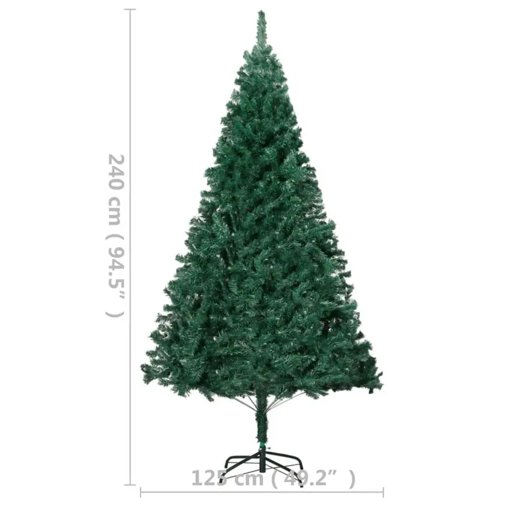 Artificial Pre-lit Christmas Tree with Thick Branches Green 240 cm 3077452