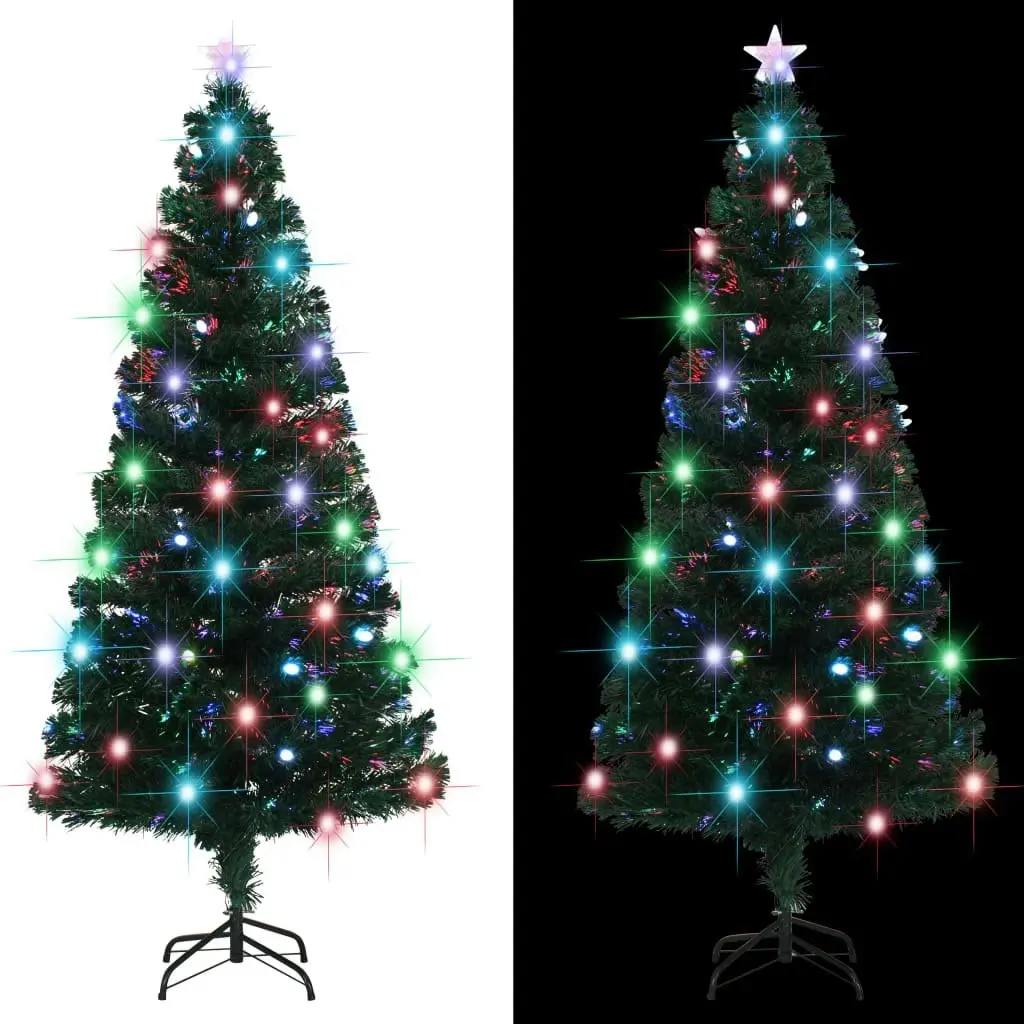 Artificial Pre-lit Christmas Tree with Stand 180 cm Fibre Optic 329074