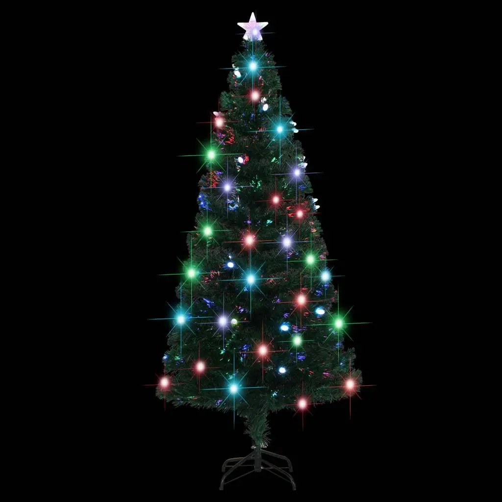 Artificial Pre-lit Christmas Tree with Stand 180 cm Fibre Optic 329074