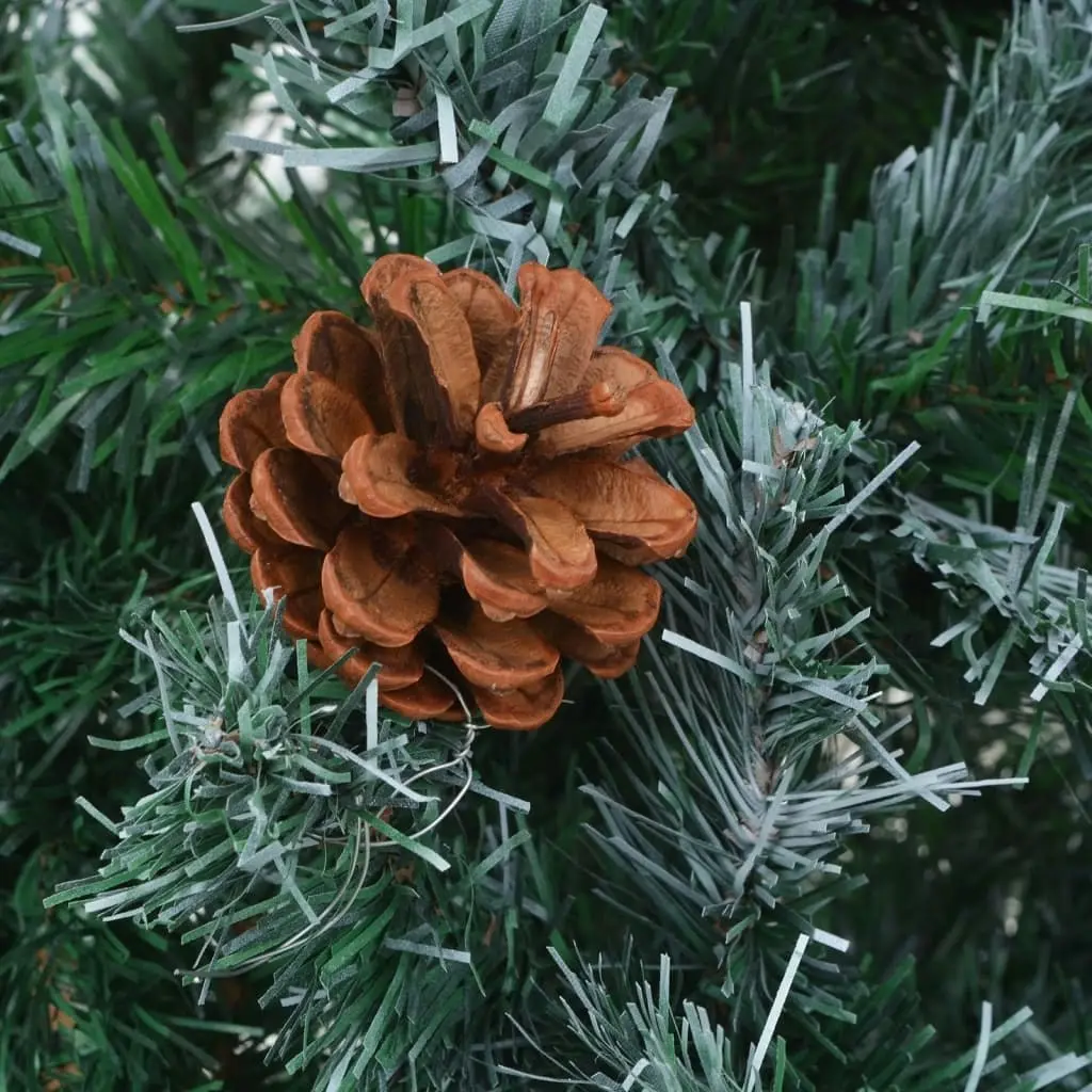 Artificial Pre-lit Christmas Tree with Pine Cones 180 cm 3077442