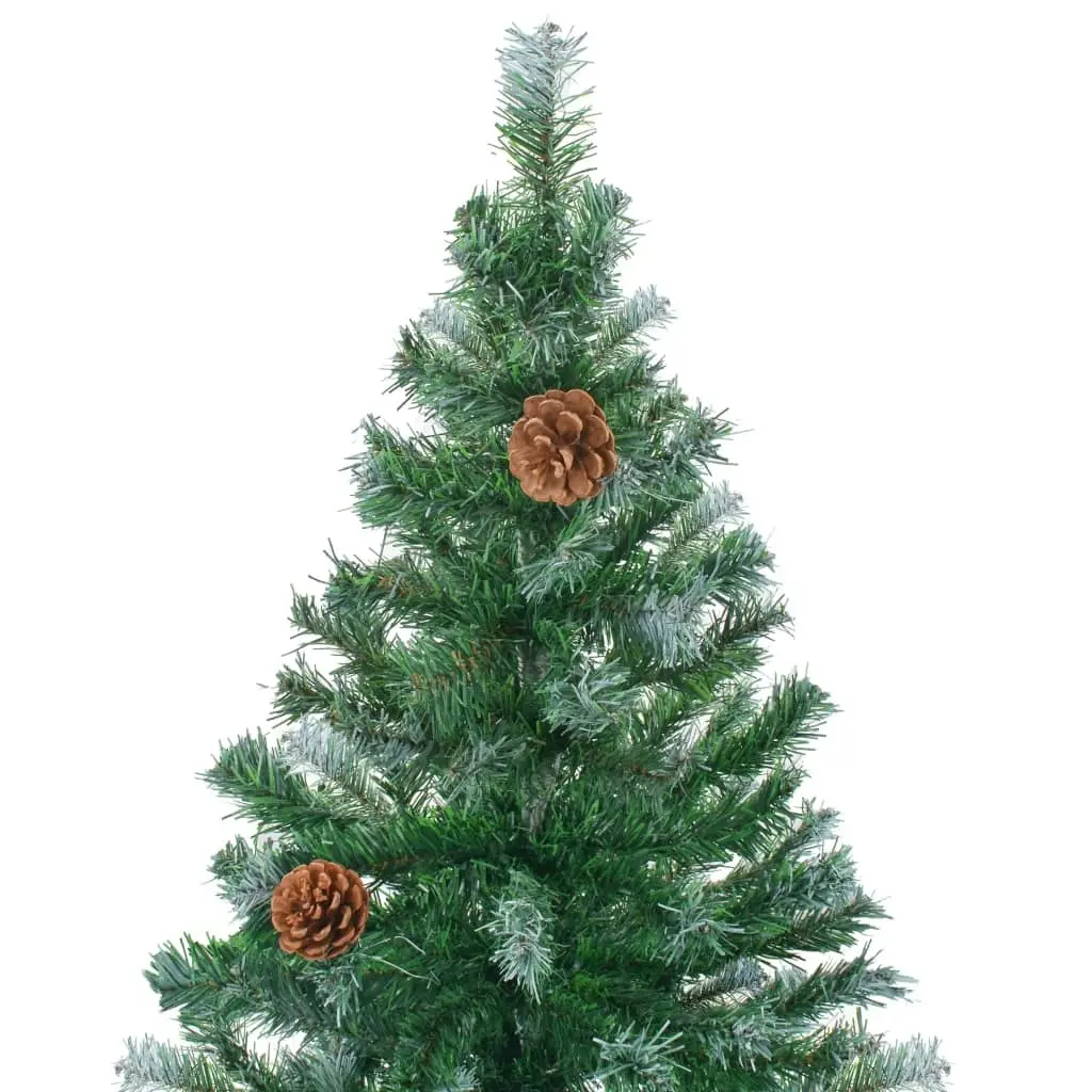 Artificial Pre-lit Christmas Tree with Pine Cones 180 cm 3077442