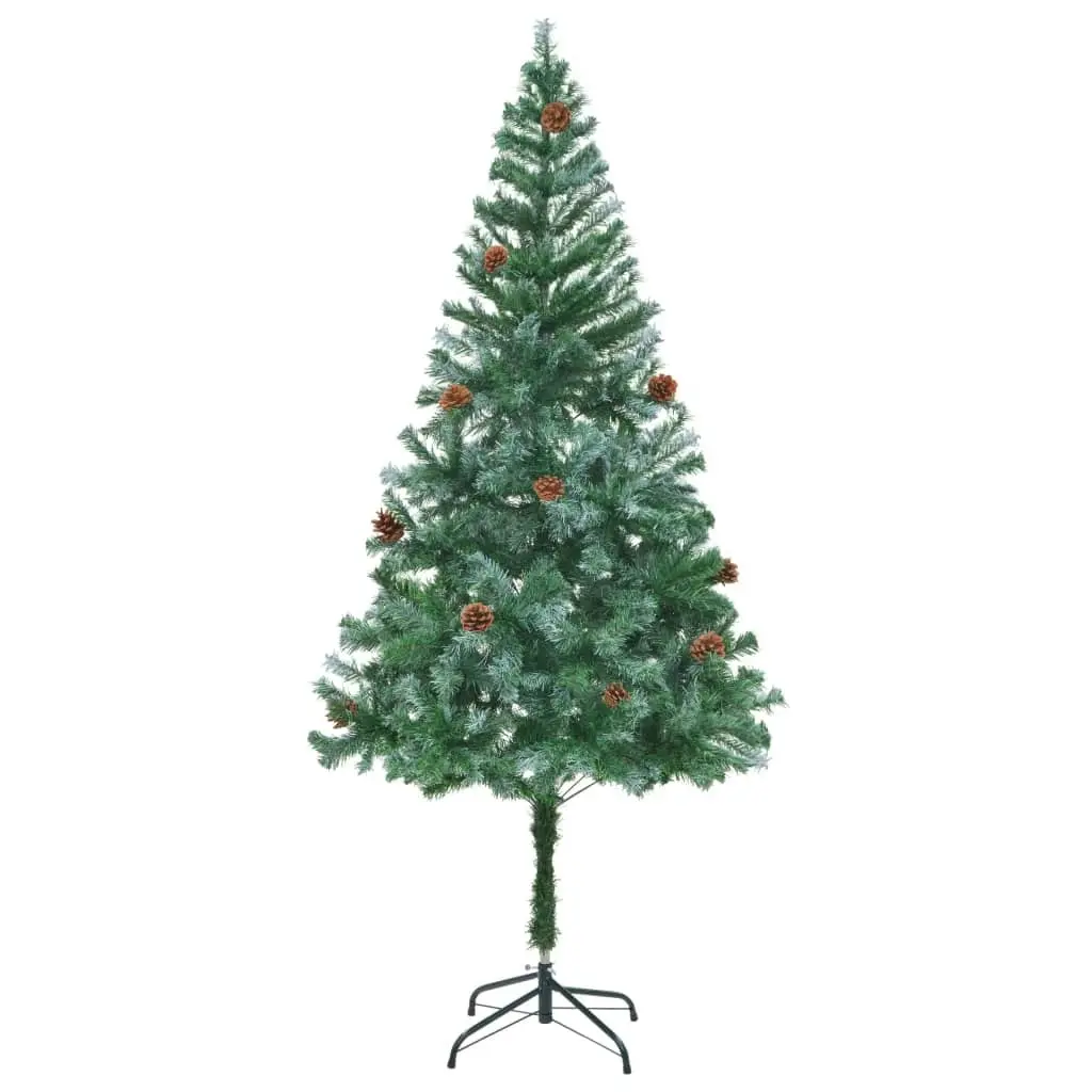 Artificial Pre-lit Christmas Tree with Pine Cones 180 cm 3077442