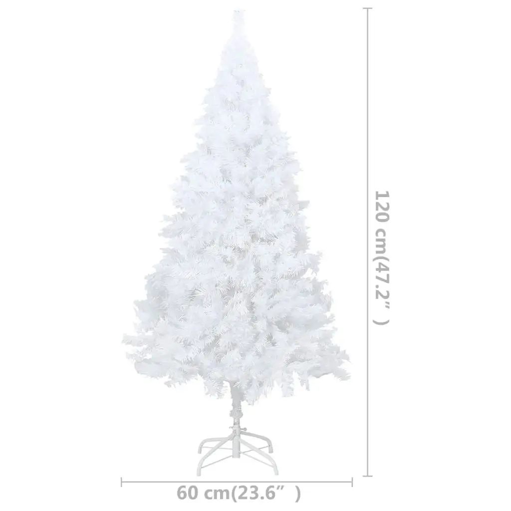 Artificial Pre-lit Christmas Tree with Thick Branches White 120 cm 3077453