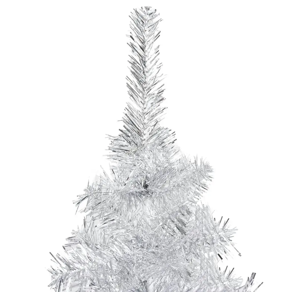 Artificial Pre-lit Christmas Tree with Stand Silver 120 cm PET 3077436