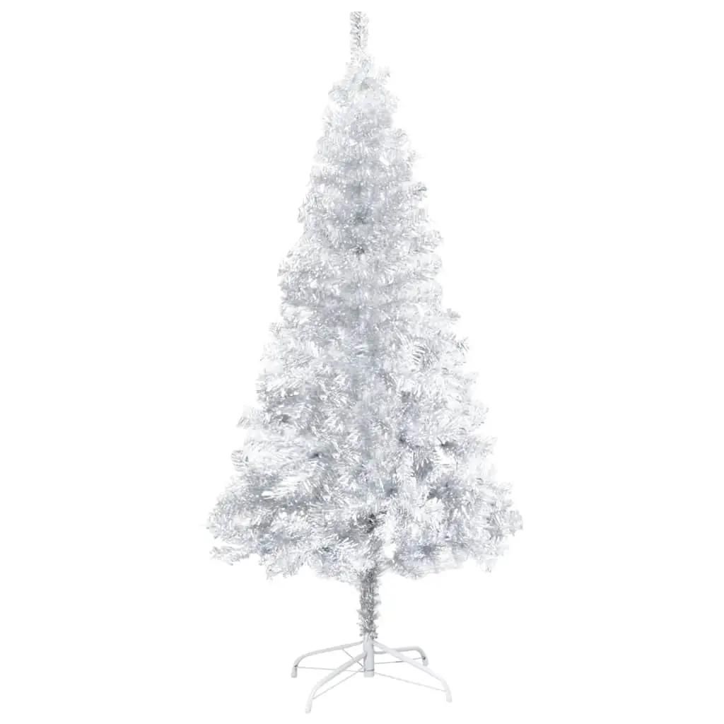 Artificial Pre-lit Christmas Tree with Stand Silver 120 cm PET 3077436