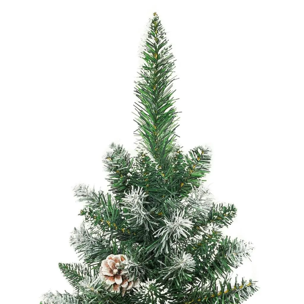 Artificial Slim Christmas Tree with Stand 210 cm PVC 345167