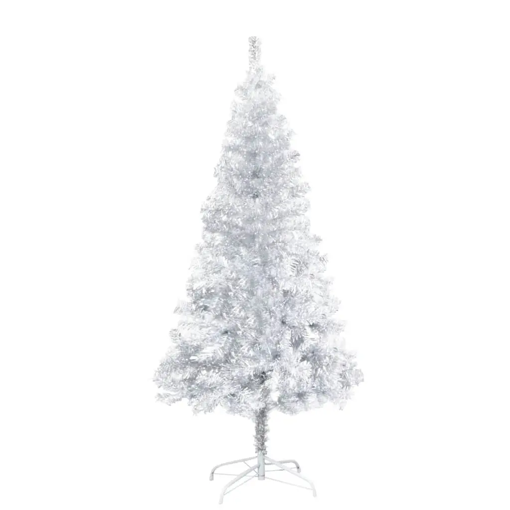 Artificial Pre-lit Christmas Tree with Stand Silver 150 cm PET 3077437