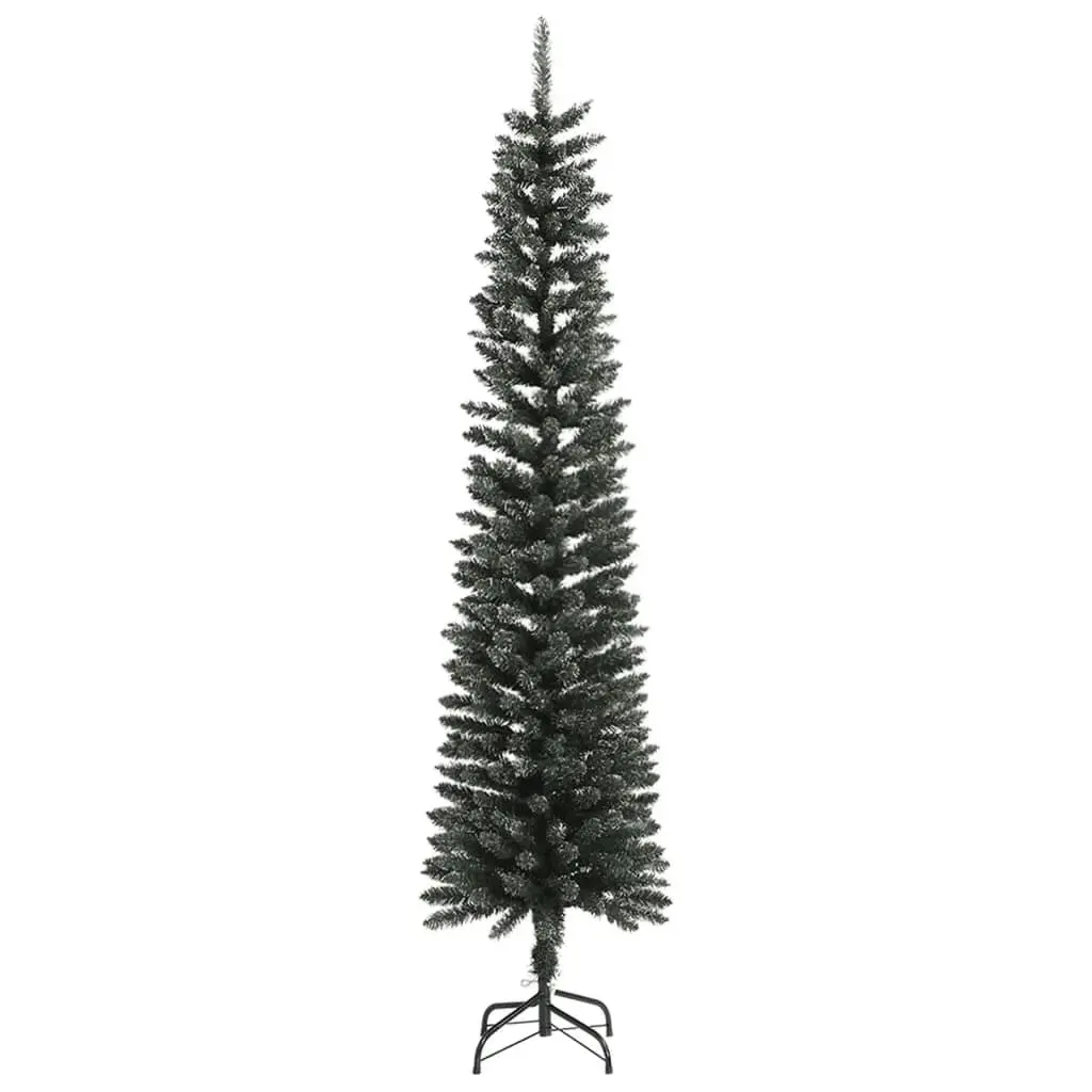 Artificial Slim Christmas Tree with Stand Green 240 cm PVC 345187