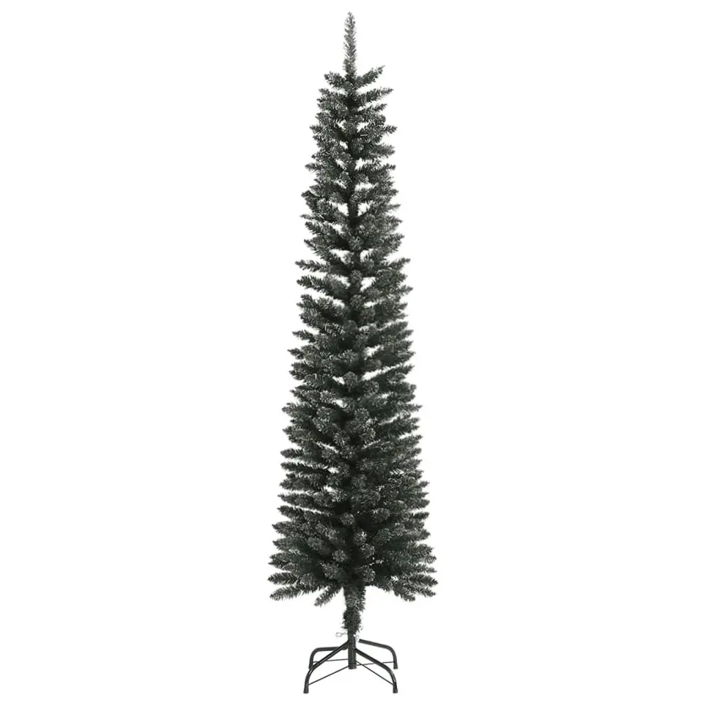 Artificial Slim Christmas Tree with Stand Green 210 cm PVC 345186