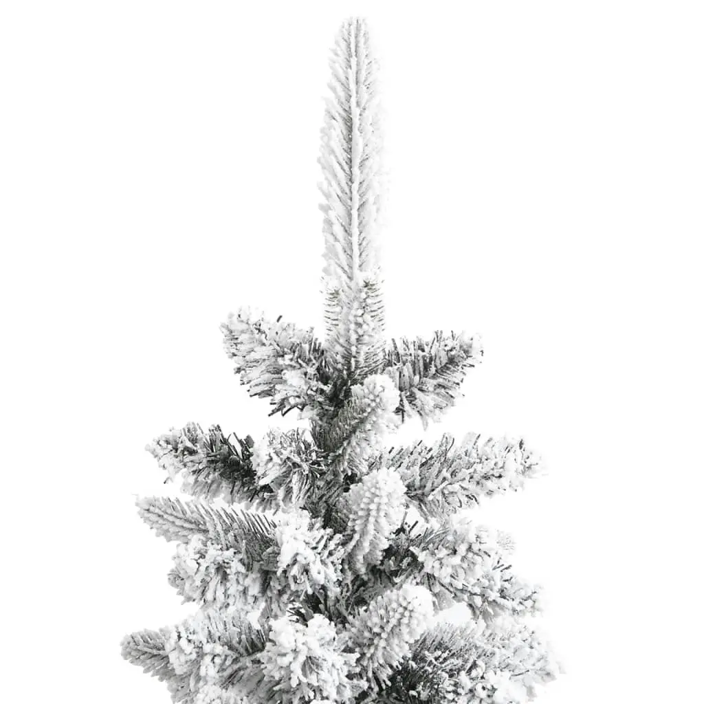 Artificial Slim Christmas Tree with Flocked Snow 120 cm PVC&PE 345193