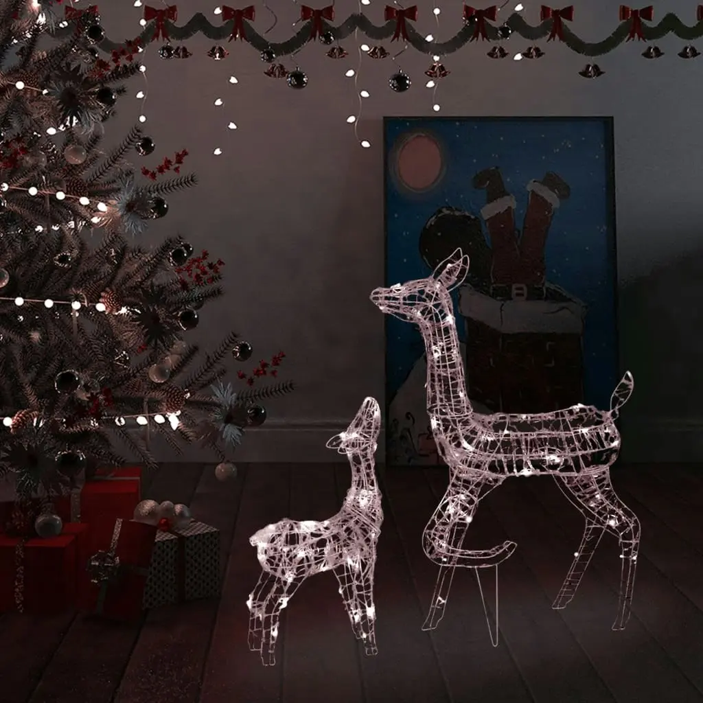 Acrylic Reindeer Family Christmas Decoration 160 LED Warm White 329789