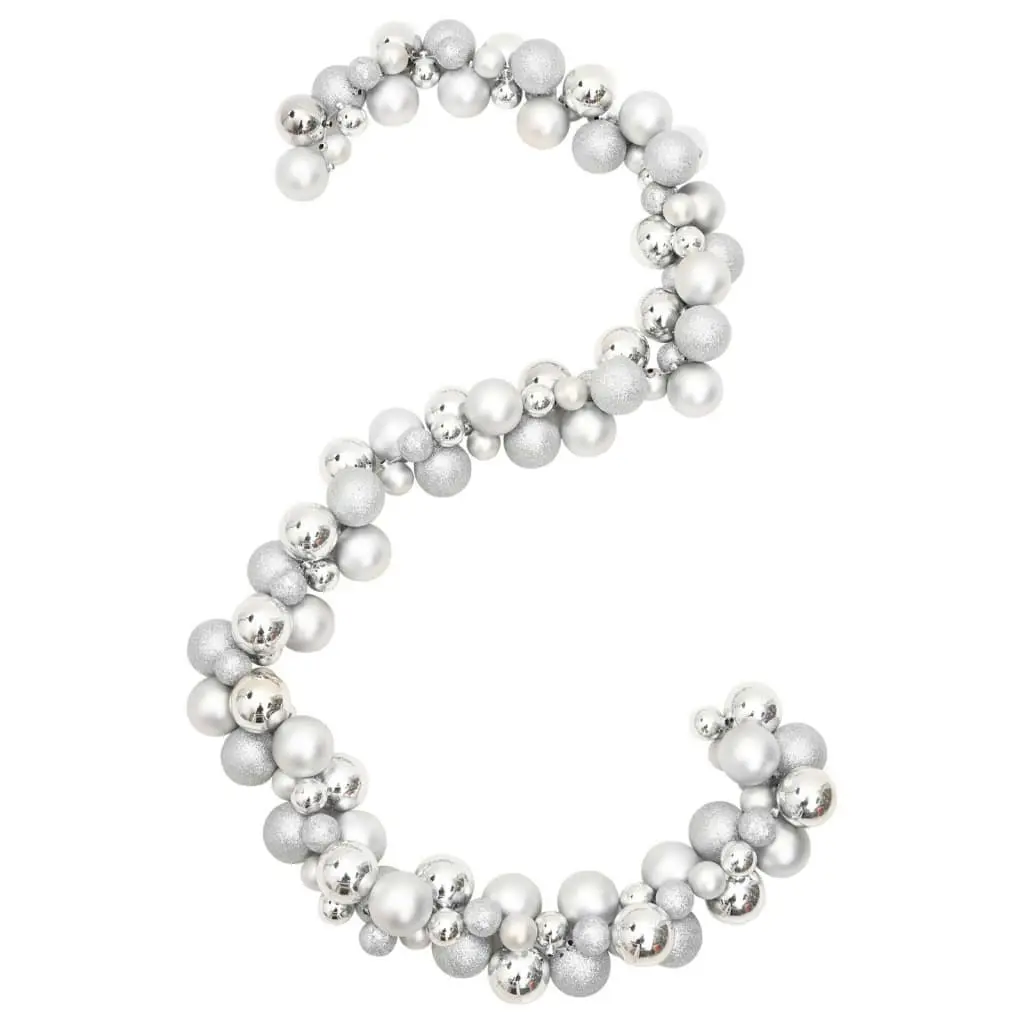 Christmas Balls Garland Silver 175 cm Polystyrene 356133