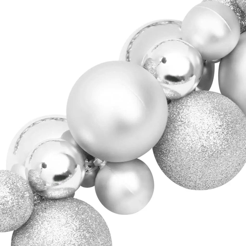 Christmas Balls Garland Silver 175 cm Polystyrene 356133