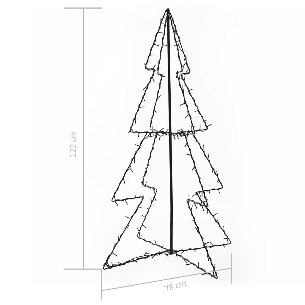 Christmas Cone Tree 160 LEDs Indoor and Outdoor 78x120 cm 51005