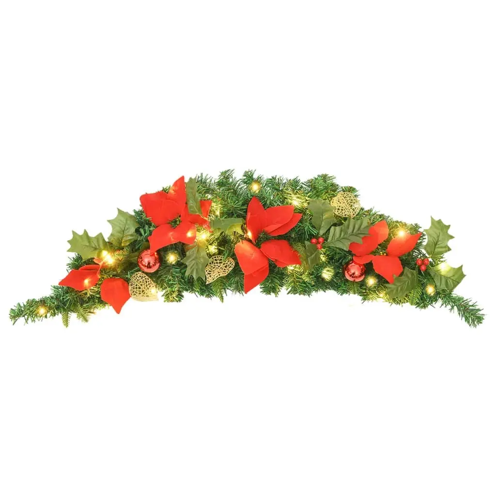 Christmas Arch with LED Lights Green 90 cm PVC 320980