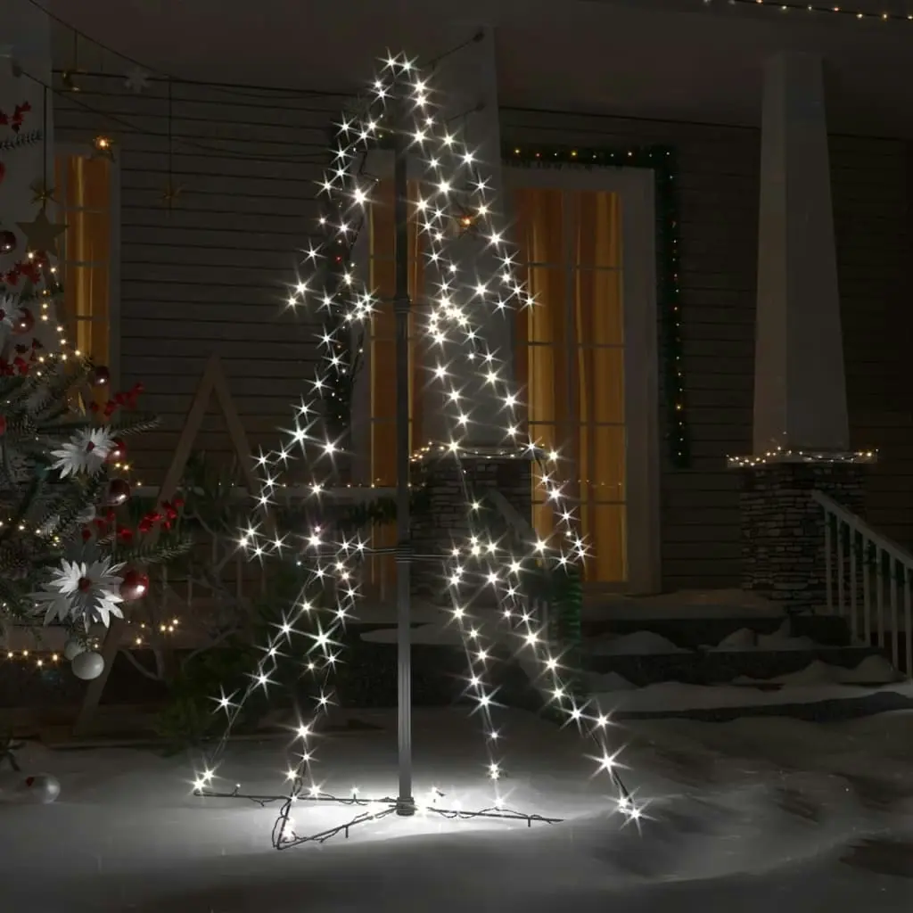 Christmas Cone Tree 160 LEDs Indoor and Outdoor 78x120 cm 328564