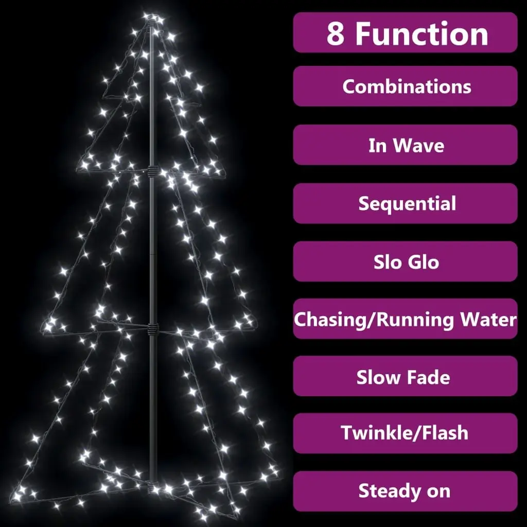 Christmas Cone Tree 160 LEDs Indoor and Outdoor 78x120 cm 328564