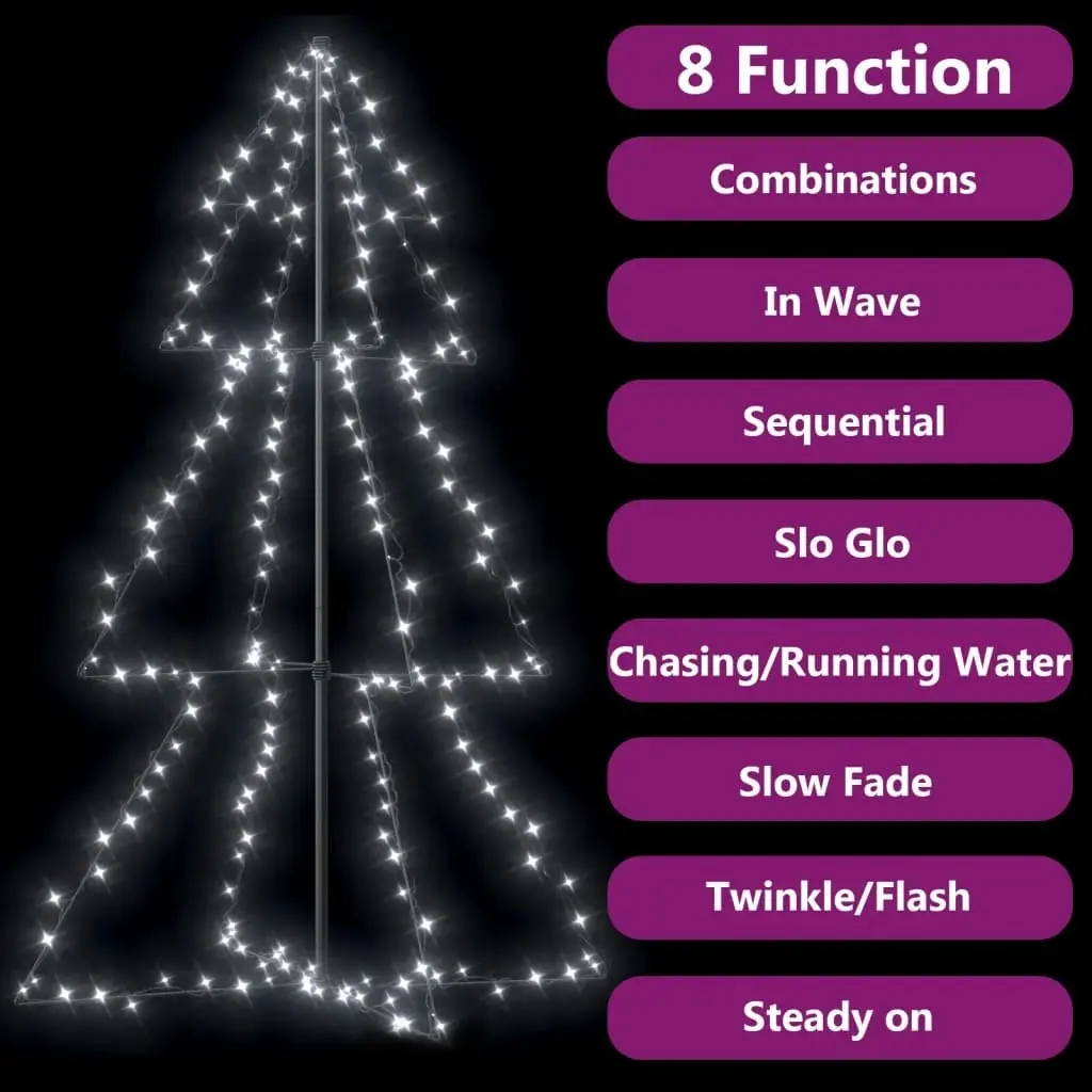 Christmas Cone Tree 200 LEDs Indoor and Outdoor 98x150 cm 328574