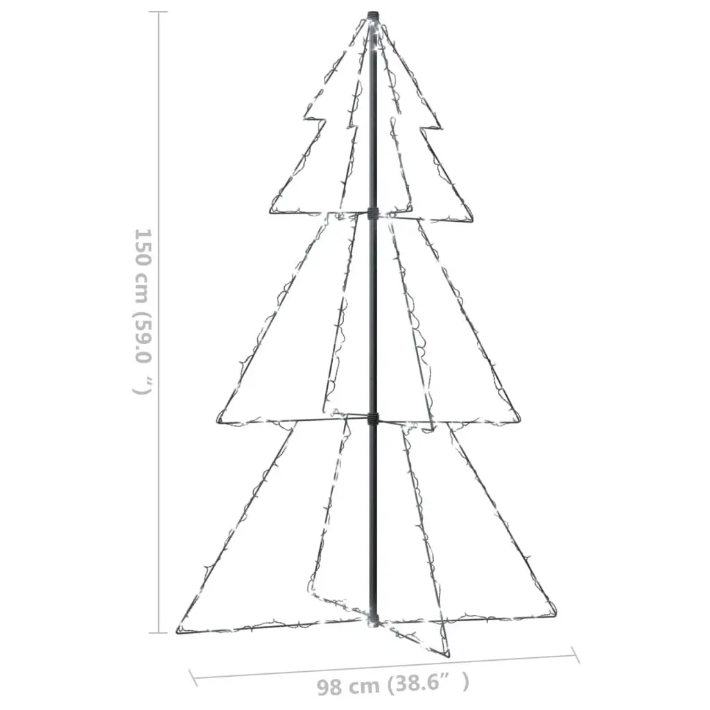 Christmas Cone Tree 200 LEDs Indoor and Outdoor 98x150 cm 328574