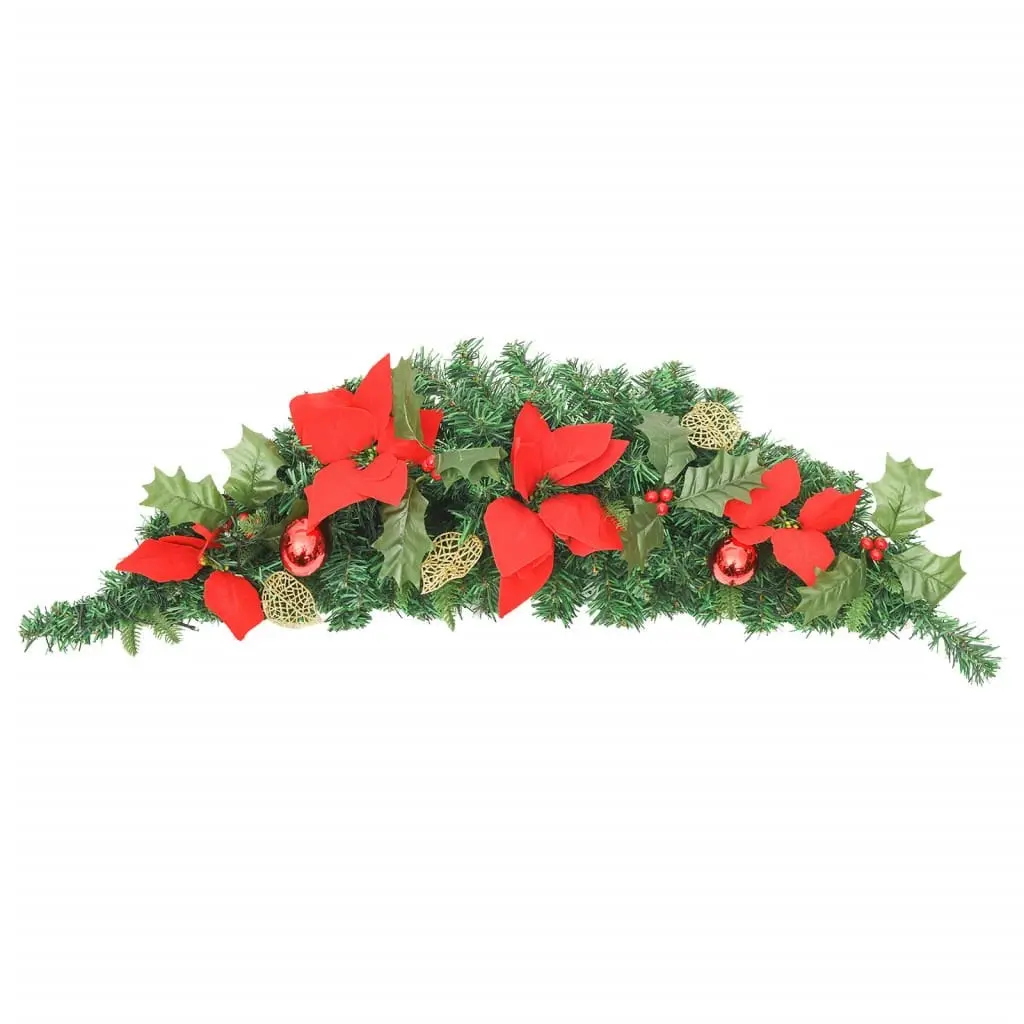 Christmas Arch with LED Lights Green 90 cm PVC 328472