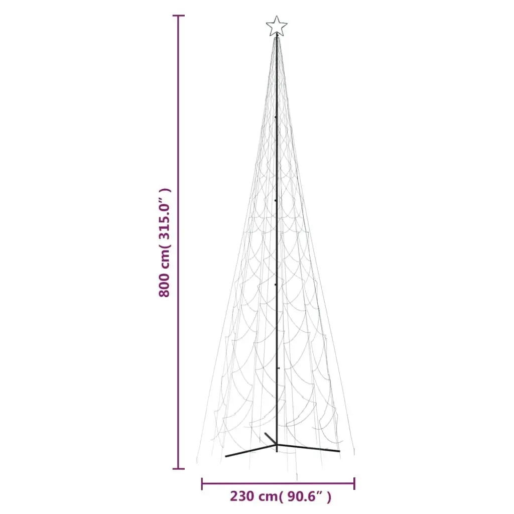 Christmas Cone Tree Blue 3000 LEDs 230x800 cm 343717