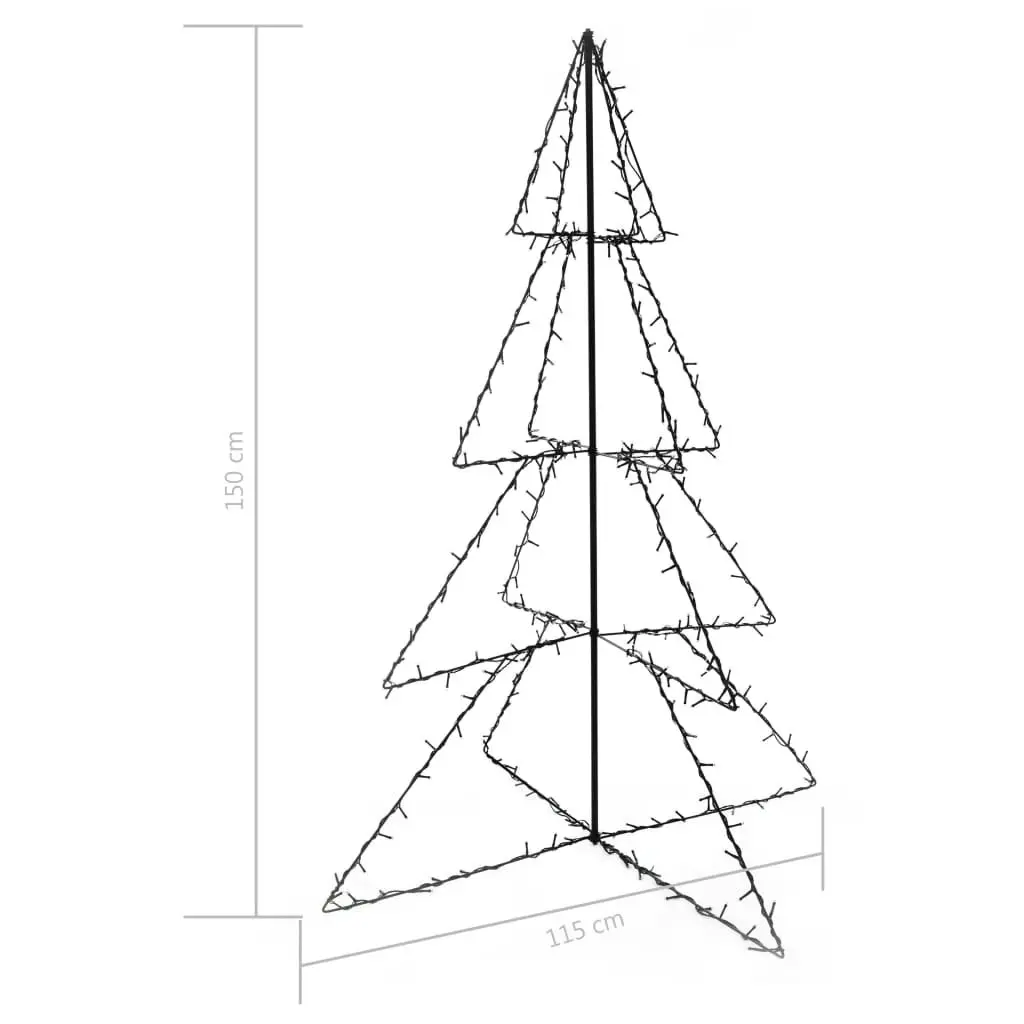 Christmas Cone Tree 240 LEDs Indoor and Outdoor 115x150 cm 51006