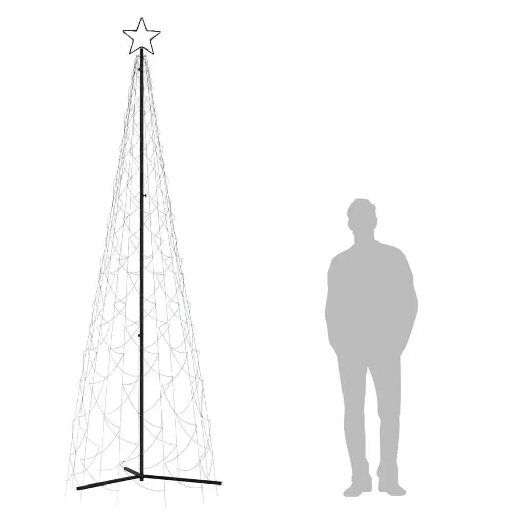 Christmas Cone Tree Blue 500 LEDs 100x300 cm 343709