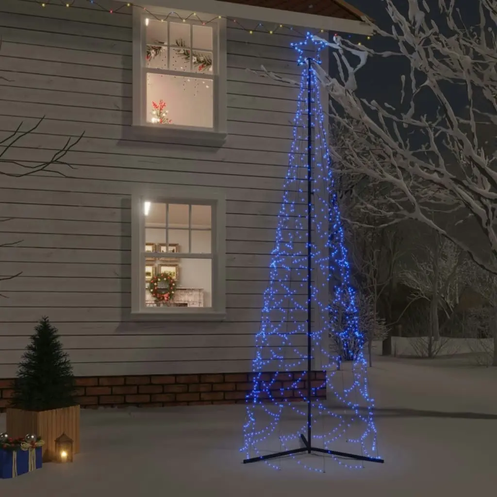 Christmas Cone Tree Blue 500 LEDs 100x300 cm 343709