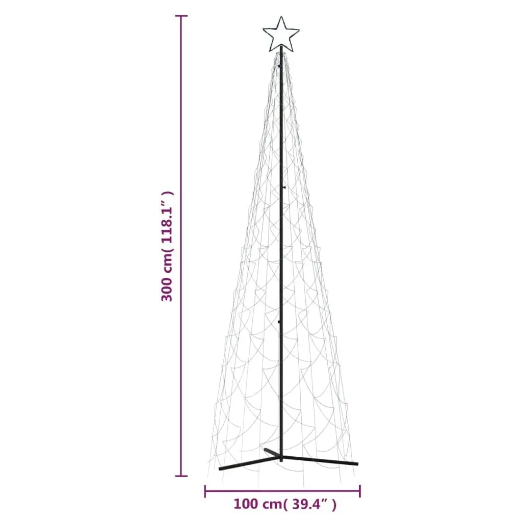 Christmas Cone Tree Blue 500 LEDs 100x300 cm 343709