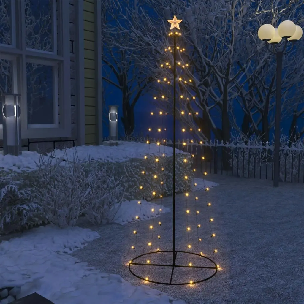 Christmas Cone Tree 100 Warm White LEDs Decoration 70x180 cm 328697