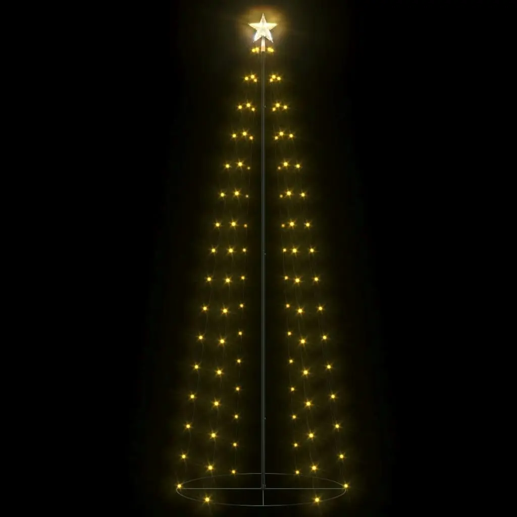 Christmas Cone Tree 100 Warm White LEDs Decoration 70x180 cm 328697