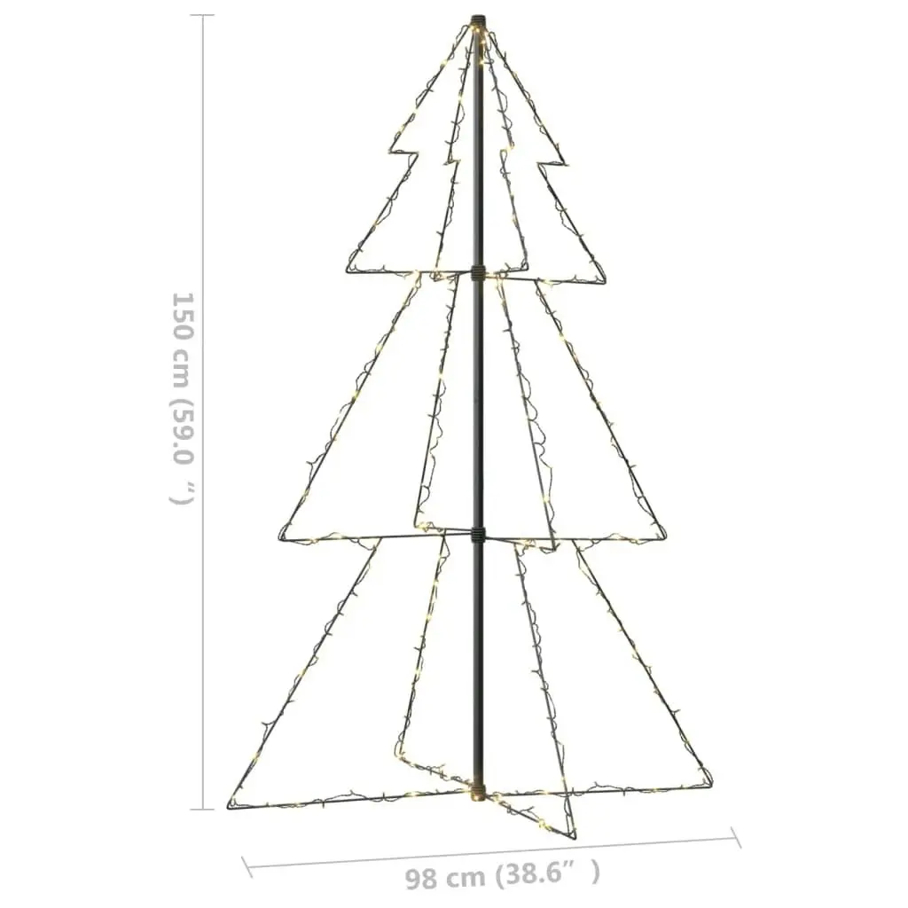 Christmas Cone Tree 200 LEDs Indoor and Outdoor 98x150 cm 328571