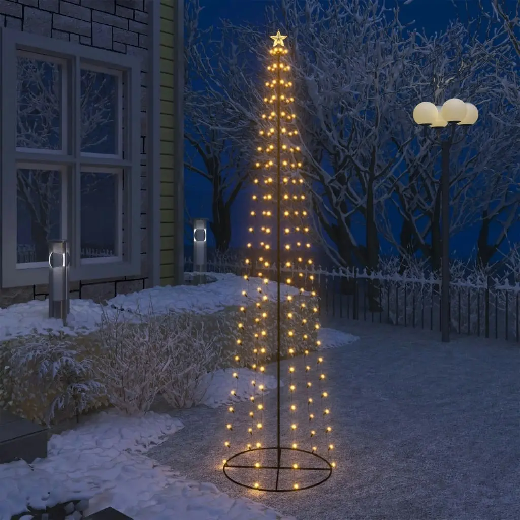 Christmas Cone Tree 136 Warm White LEDs Decoration 70x240 cm 328705