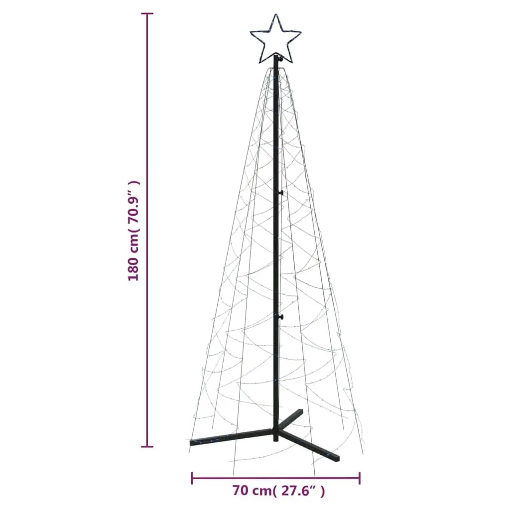 Christmas Cone Tree Blue 200 LEDs 70x180 cm 343503