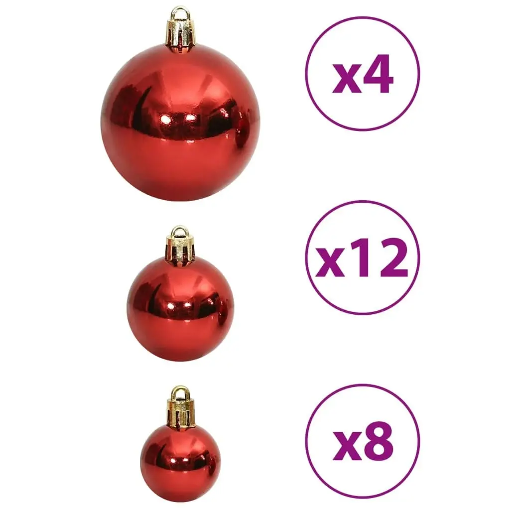 Christmas Baubles 100 pcs Wine Red 3 / 4 / 6 cm 356108