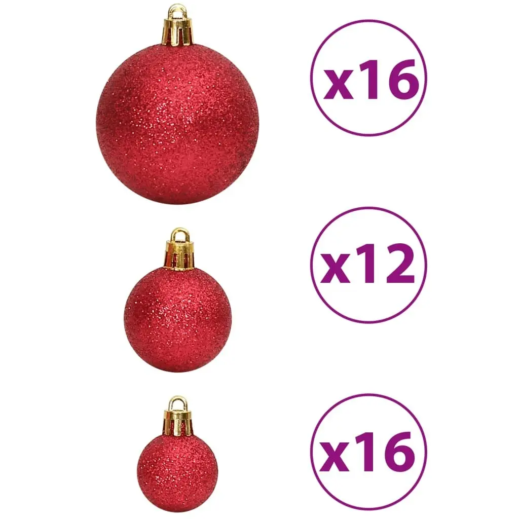 Christmas Baubles 100 pcs Wine Red 3 / 4 / 6 cm 356108