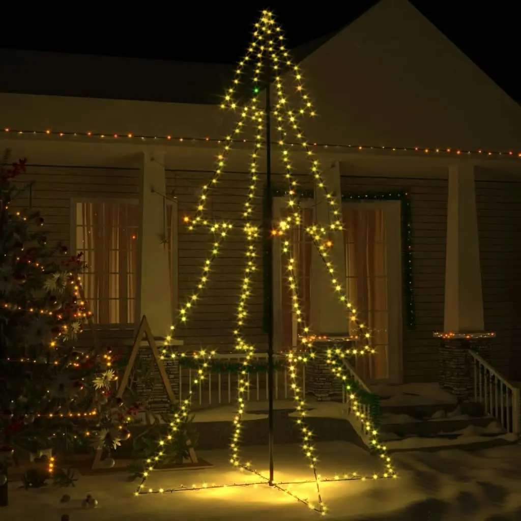 Christmas Cone Tree 360 LEDs Indoor and Outdoor 143x250 cm 328591