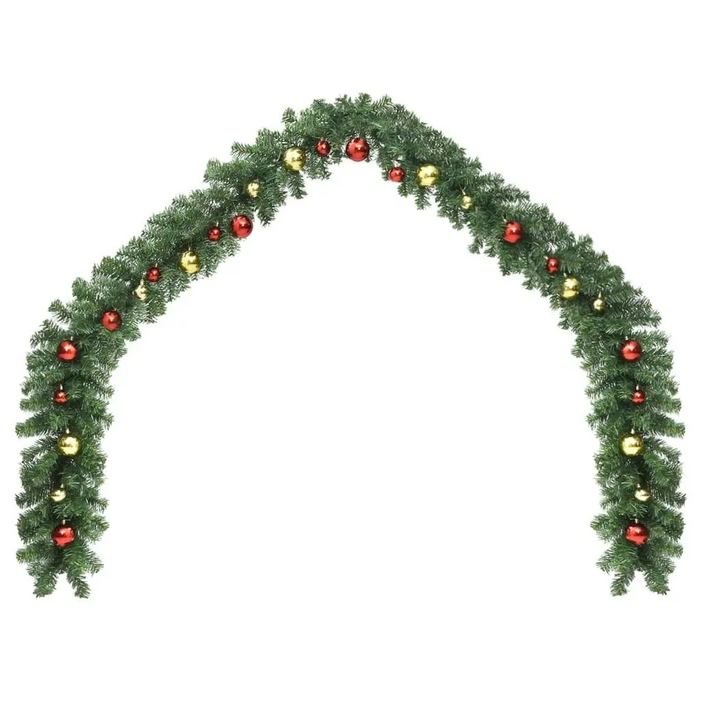 Christmas Garland Decorated with Baubles 5 m 284305