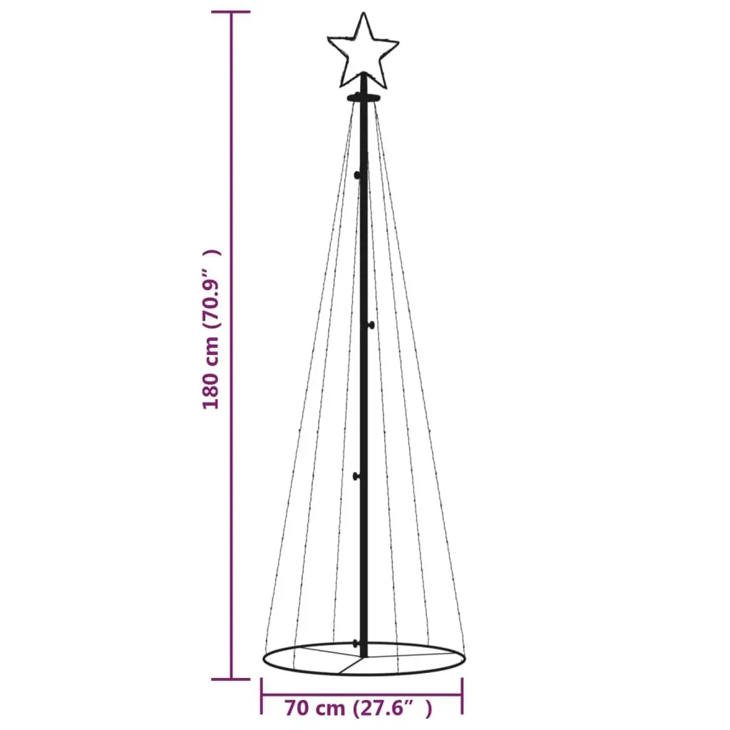 Christmas Cone Tree Blue 108 LEDs 70x180 cm 343488