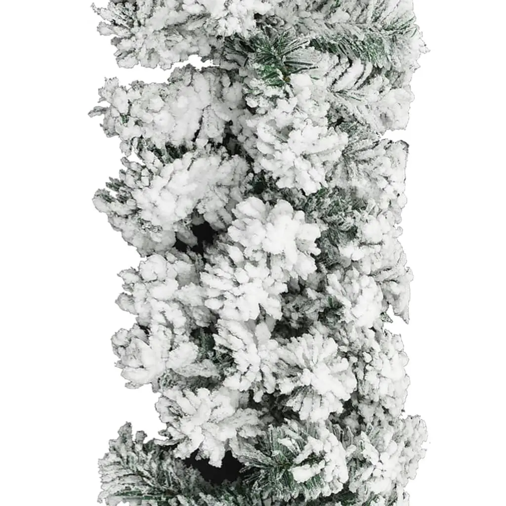 Christmas Garland with Flocked Snow Green 10 m PVC 320968