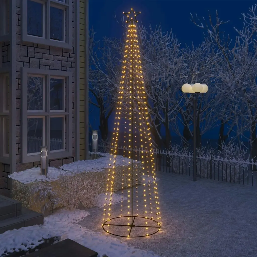 Christmas Cone Tree 400 Warm White LEDs Decoration 100x360 cm 328718