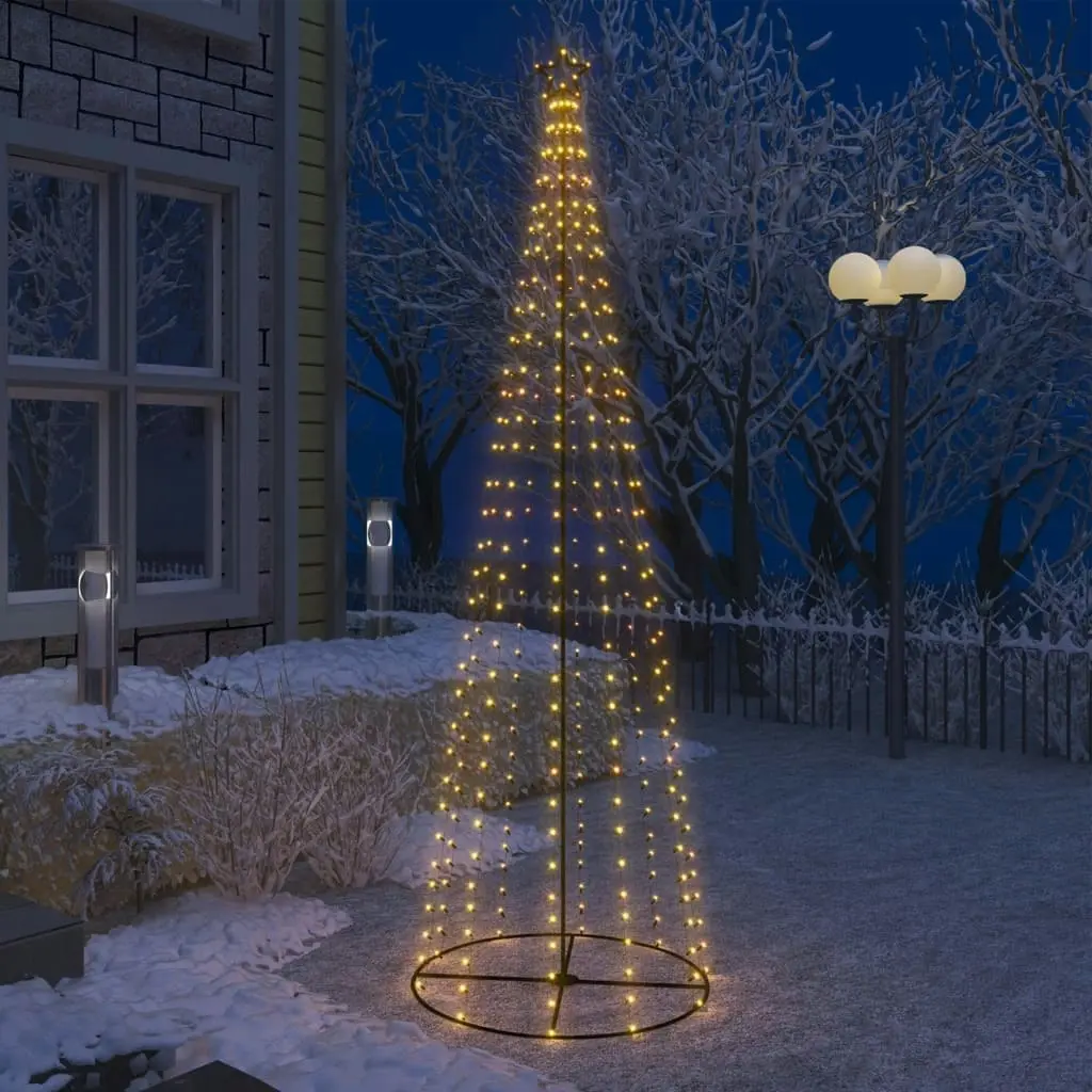 Christmas Cone Tree 330 Warm White LEDs Decoration 100x300 cm 328713