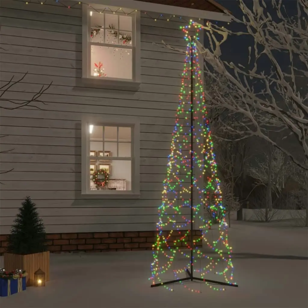 Christmas Cone Tree Colourful 500 LEDs 100x300 cm 343710