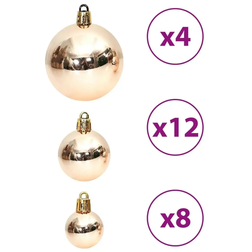 Christmas Baubles 100 pcs Champagne and Brown 3 / 4 / 6 cm 356107