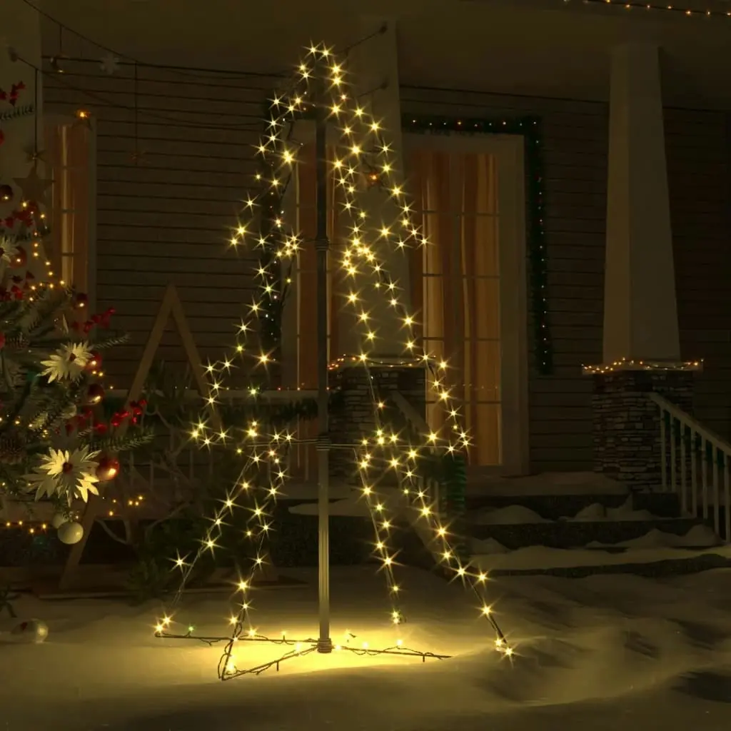 Christmas Cone Tree 160 LEDs Indoor and Outdoor 78x120 cm 328561