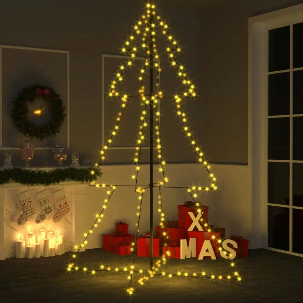 Christmas Cone Tree 240 LEDs Indoor and Outdoor 118x180 cm 328581