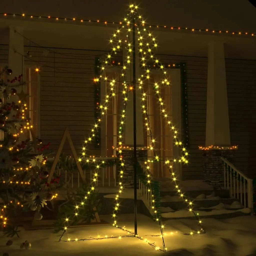 Christmas Cone Tree 240 LEDs Indoor and Outdoor 118x180 cm 328581