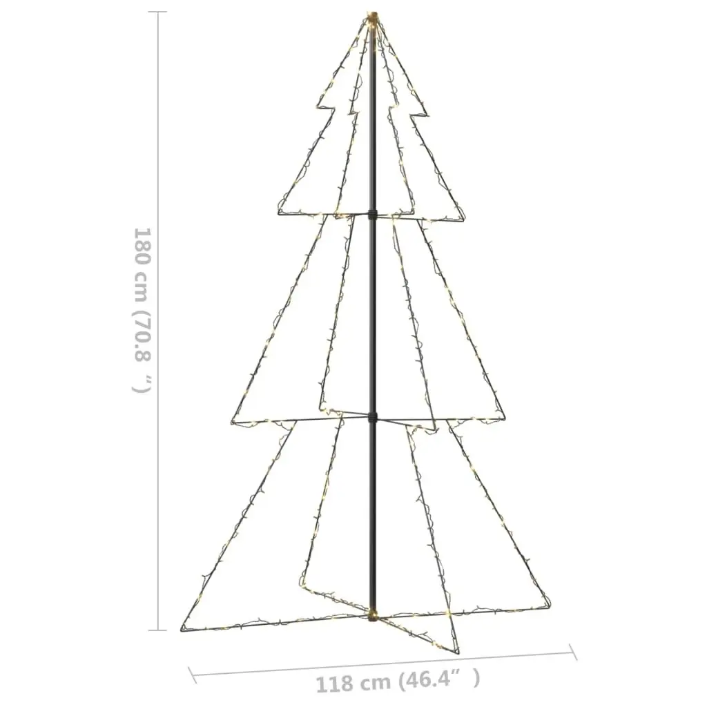 Christmas Cone Tree 240 LEDs Indoor and Outdoor 118x180 cm 328581