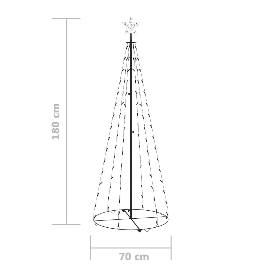 Christmas Cone Tree Cold White 100 LEDs Decoration 70x180 cm 328700