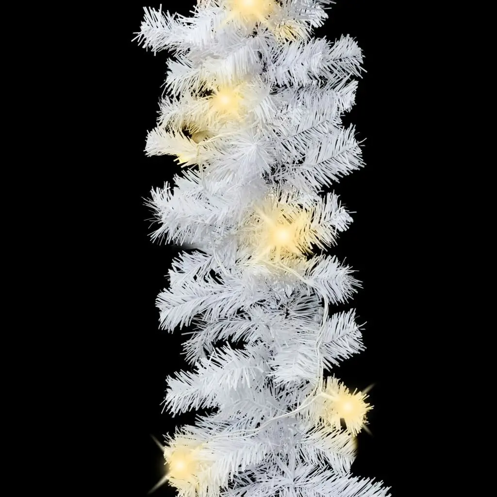 Christmas Garland with LED Lights 10 m White 284312